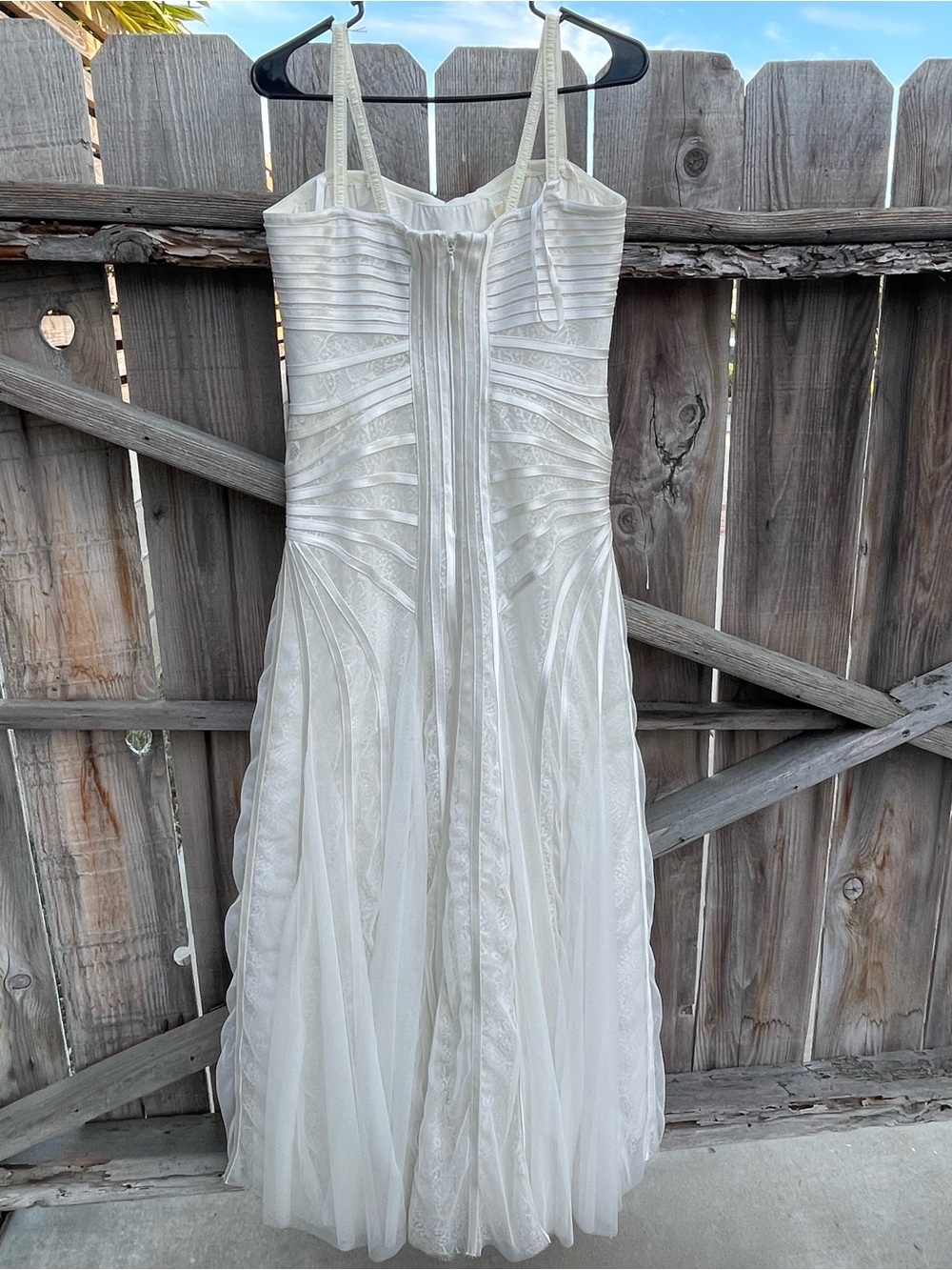 BCBGMAXAZRIA Magnolia Gown Ivory White Pleated Draped Bridal Wedding Dress 12 - Picture 7 of 13